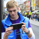 Illustration for article titled Attractive Young Men Smiling at the PlayStation Vita